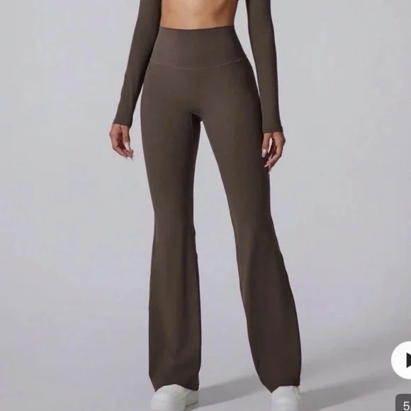 SHEIN Chocolate Flare Pants - Picture 1 of 3